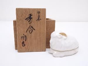 京焼　橘吉造　白未香合